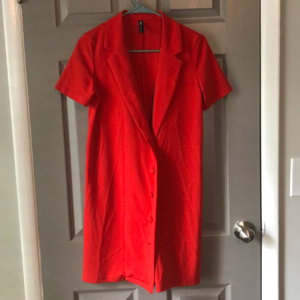 Red Bodycon Blazer Dress